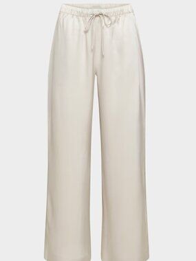Few Moda silk Wide-Leg Pants in Cream with tie XS